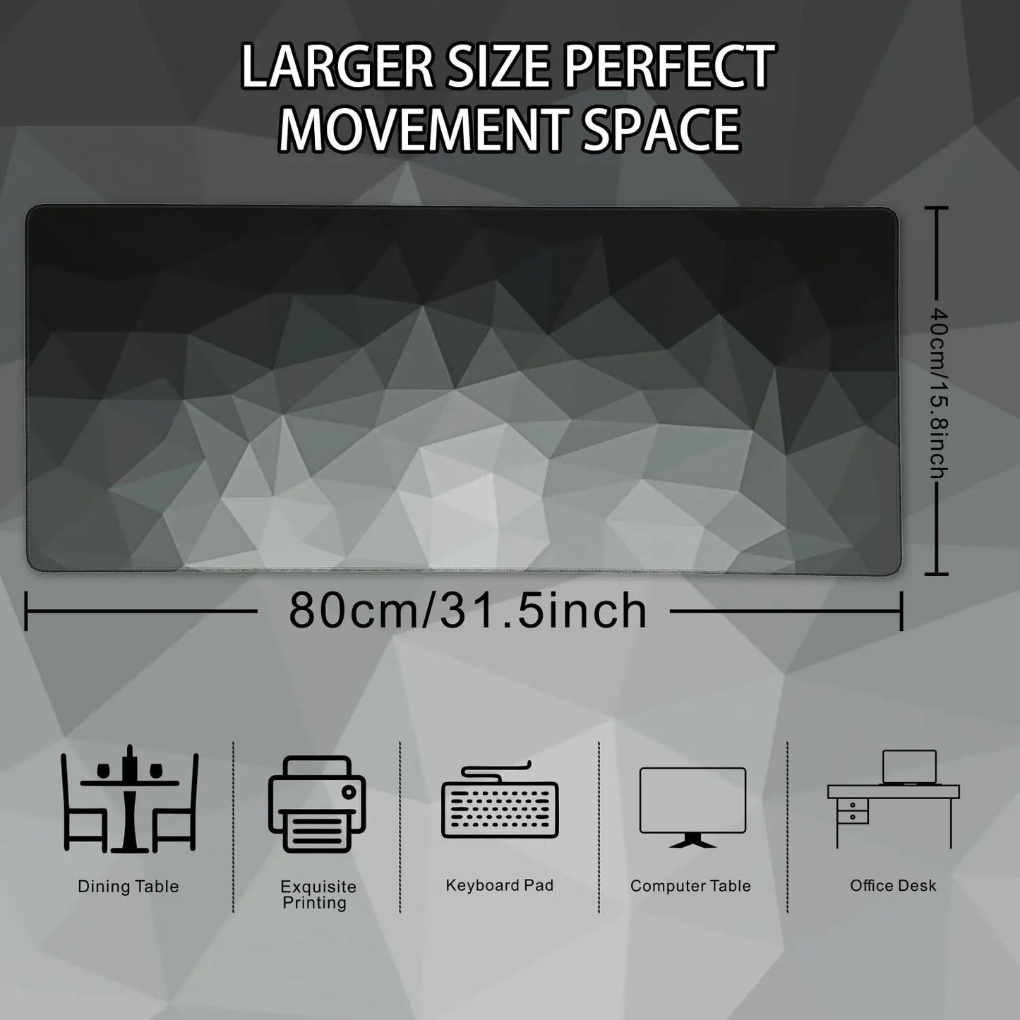 Large Thickened Gaming Mouse Pad | Stitched Edges, Non-Slip Base, Multiple Sizes