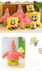 35-100CM SpongeBob Doll SquarePants Patrick Star Plush Anime Cartoon Toy Soft Cute Stuffed Collection Children's Birthday Gift