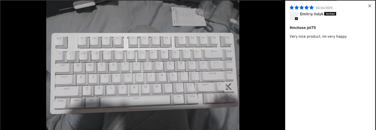 MCHOSE Jet75 Kailh Magnetic Switch 8kHz Polling Rate Magnetic Switch Gaming Keyboard Hall Effect Hot-Swappable Customized RGB
