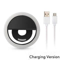 1 USB-Ladekabel LED Selfie-Ringlicht Einstellbare Helligkeit Handy-Kamera-Fülllicht für iPhone Samsung Xiaomi Huawei