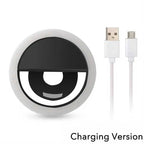 1 USB-Ladekabel LED Selfie-Ringlicht Einstellbare Helligkeit Handy-Kamera-Fülllicht für iPhone Samsung Xiaomi Huawei