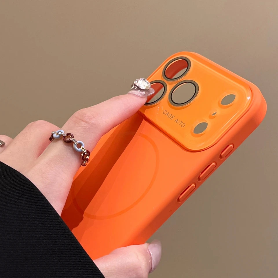 Big Window Liquid Silicone Phone Case For iPhone 17 Air 16 15 14 Plus 12 13 16 Pro Max Official Soft Protector Cover