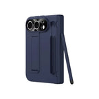Pen Slot with Stylus Phone Case with Front Screen Protection For Apple iPhone Duo Folding Kickstand Shockproof Hinge Full Cover