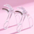 PRETTY Frameless Eyelash Curler Wide Angle Lash Curler with Comb Teeth Silicone Pad No Pinching Makeup Tool for Women