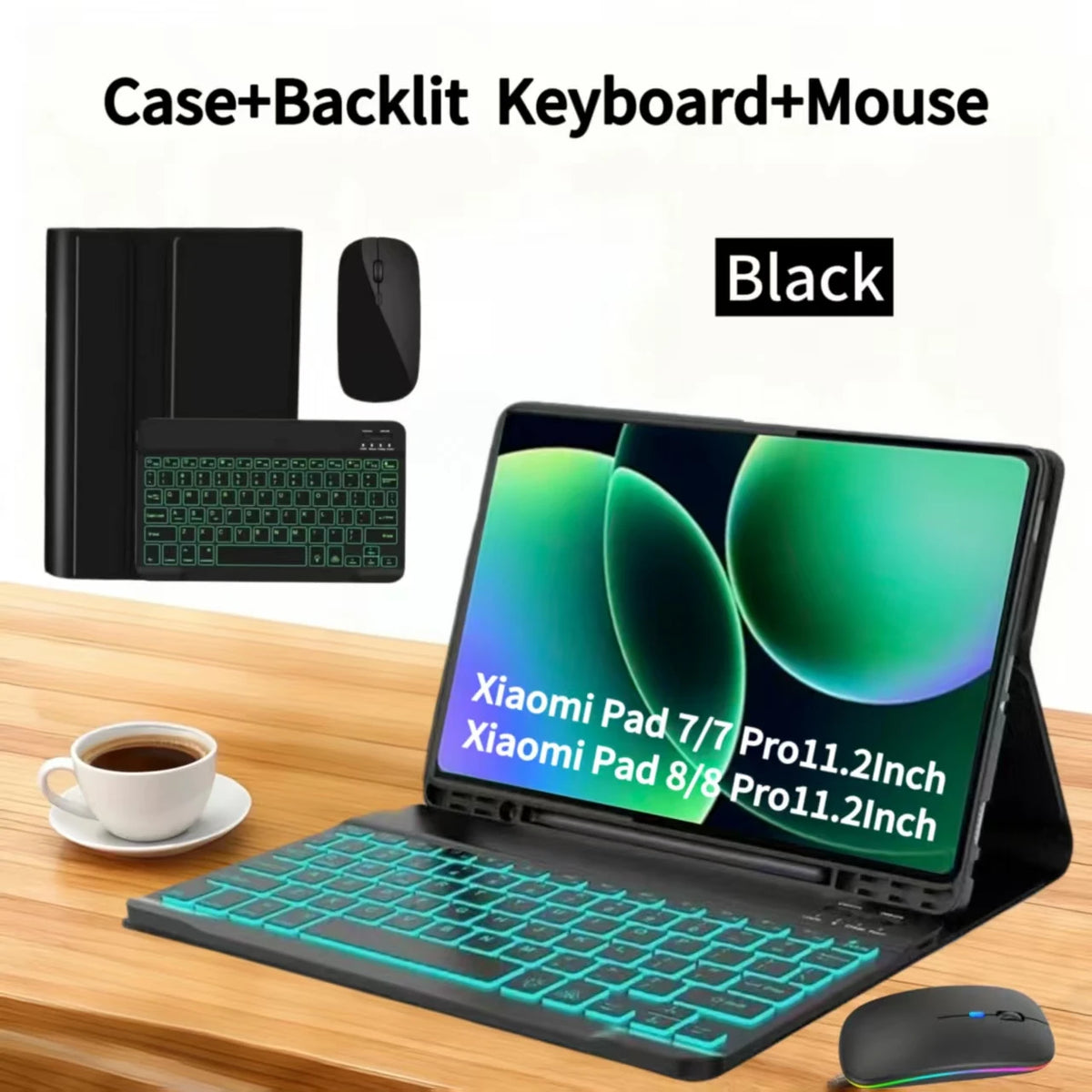 Case for Xiaomi Pad 7 /8 11.2" Bluetooth Keyboard Case for Xiaomi Pad 7/8 Pro 11.2" Wireless Bluetooth Removable Keyboard Case