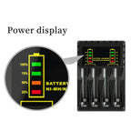 Battery Charger 4 Slot Intelligent Fast Charge With Indicator For 1.2V NiMH NiCd AAA/AA Rechargeable Battery USB C Micro Charger