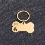 Custom Name Dog Tags Personalized Text Dog ID Tag Bone Shaped Stainless Steel Laser Engraving Anti-lost Customized Pets ID Tag