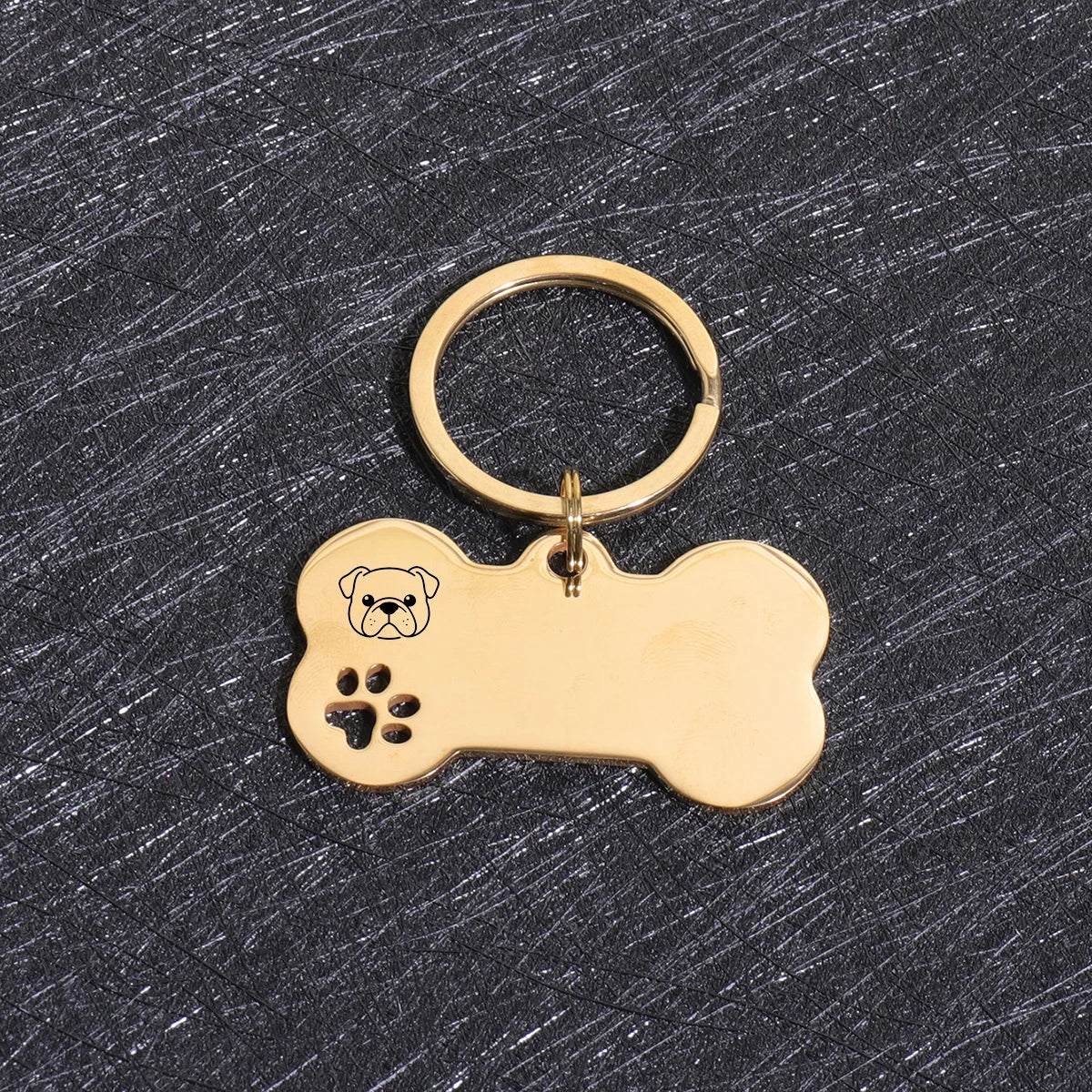 Custom Name Dog Tags Personalized Text Dog ID Tag Bone Shaped Stainless Steel Laser Engraving Anti-lost Customized Pets ID Tag