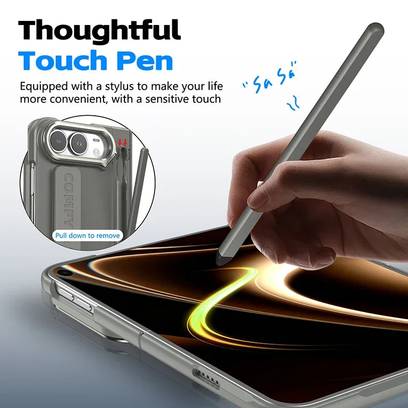 Matte PC Case for iPhone Duo with Wrist Strap Stylus and Kickstand