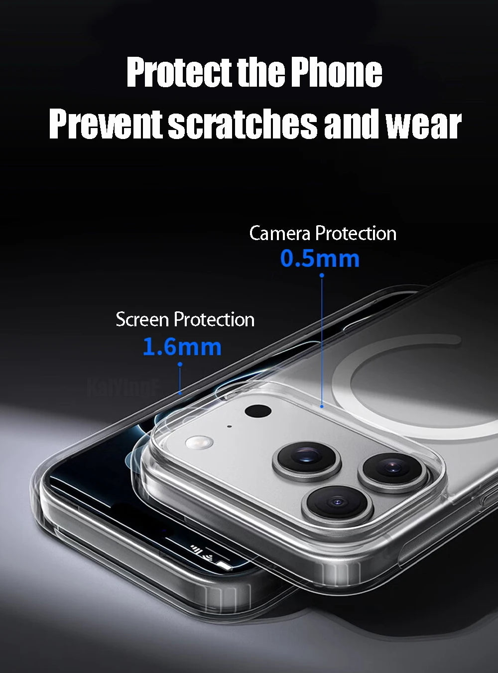 Luxury For Magsafe Transparent Case For iPhone 18 17 16 15 14 13 12 11 Pro Max Mini XR Magnetic Wireless Charge Back Cover Case