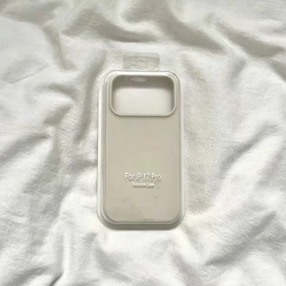 Fashion Original Liquid Silicone Skin Feel Soft Case For IPhone 18 Pro 17 Air 16 15 14 Plus 13 Pro Max Full-pack Anti-Drop Cover