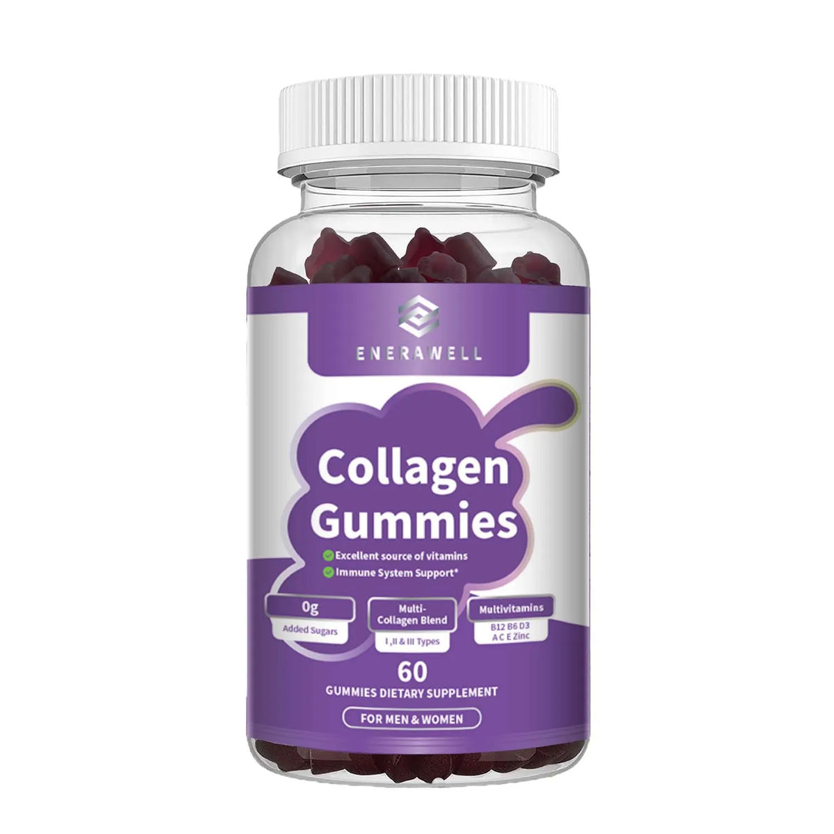 Collagen Complex Gummies, with Biotin & Vitamin C, Supports Skin, Hair, Nail, Joint Wellness, Gut Health & Digestion, Anti-Aging