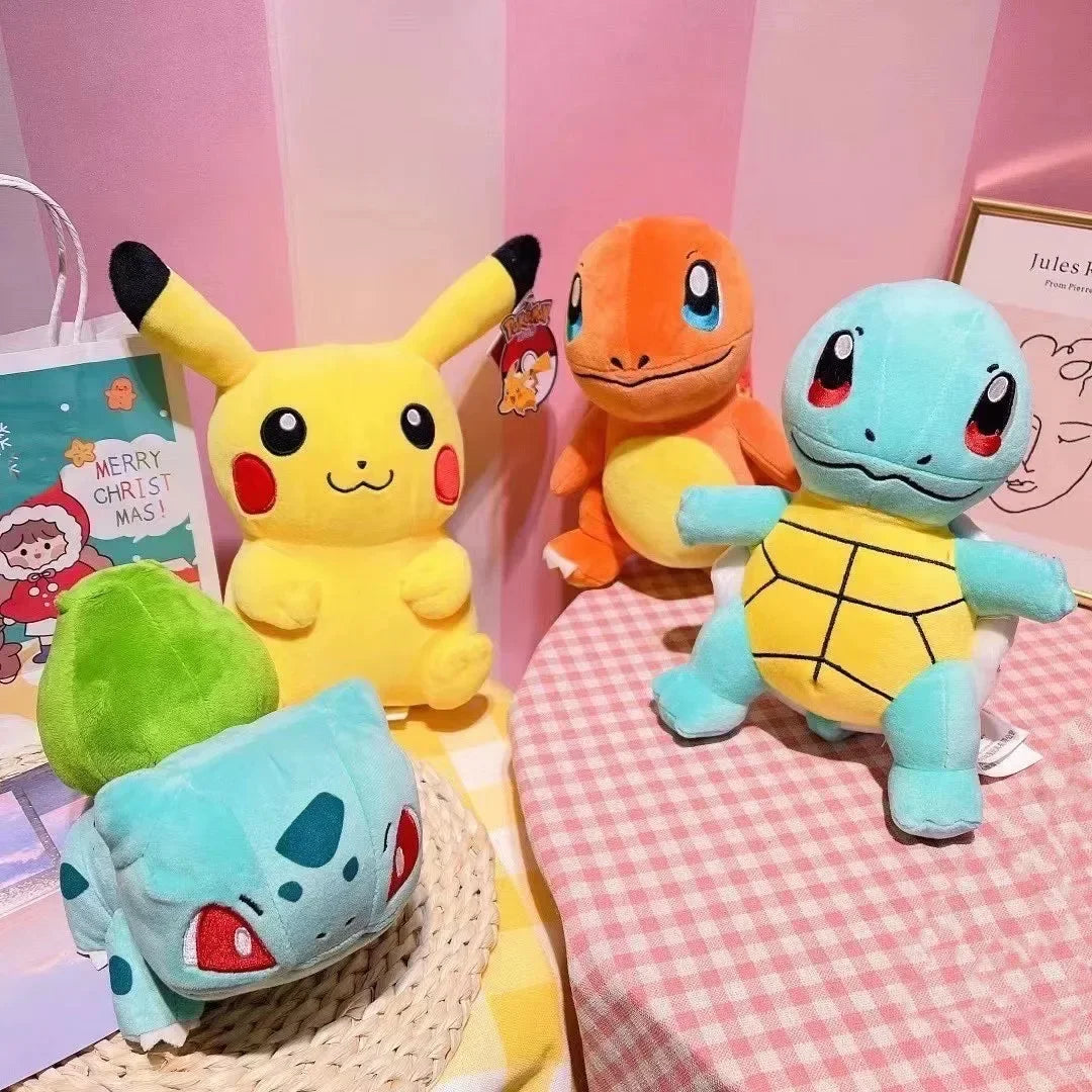 18-25CM Pokemon Pikachu Plush Doll Toy Anime Kawaii Squirtle Charmander Bulbasaur Stuffed Toys Cartoon Children Birthday Gift
