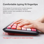 MOFii Wireless Keyboard & Mouse Combo, Cute Macaron Cat Paw Round Keycaps Silent Office Set for Laptops and Desktops
