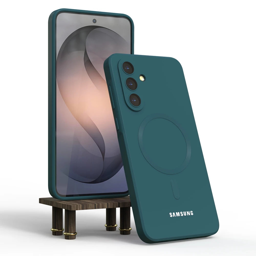 For Samsung Galaxy A57 A56 A55 A54 A37 A17 5G Magsafe Case Soft Silicone Magnetic Shockproof Back Cover for S26 S25 S24 S23 S22