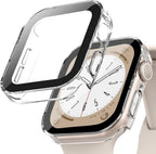 Tempered Glass+Cover For Apple Watch 11 10 9 8 7 46mm 42mm PC Bumper Screen Protector Case iWatch Series 7 6 5 4 SE3 44 40 45mm