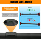 Adjustable Doorway Pull Up Bar with Level Meter – No-Screw Home Gym Chin Up Bar, 440 lbs Max Load, Anti-Slip Grip – Standard Fit