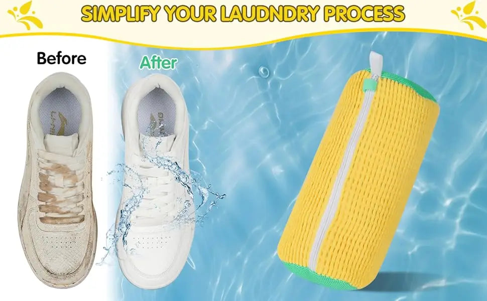 Shoe Washing Machine Bag Reusable Sneaker Cleaning Bag for Washer Dryer Protective Mesh Laundry Bag for Tennis Shoes All Size