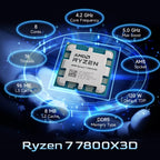AMD Ryzen 7 7800X3D 8-Core 16-Thread L3=96M 4.2GHz 5NM Socket AM5 120W DDR5 R7 7800X3D Gaming Processor No Cooler