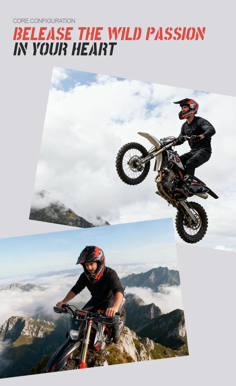 Off Road Motorcycle Helmet Rally Downhill Full Helmet Riding with Goggles Suitable for All Seasons for Men Women and Children
