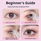 PRETTY Frameless Eyelash Curler Wide Angle Lash Curler with Comb Teeth Silicone Pad No Pinching Makeup Tool for Women