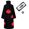 Bilibili Anime Akatsuki Deidara Cosplay Ninja Costume Uchiha Itachi Red Cloud Cloak Robe Cloak Headband Props Halloween Clothes