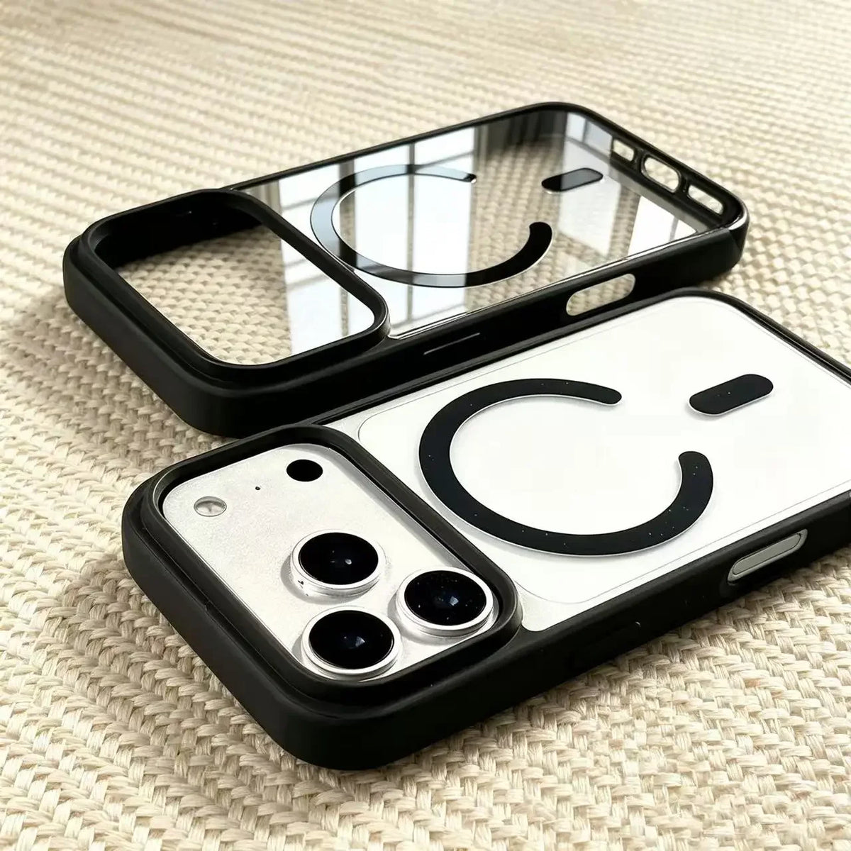Fashion for Magsafe Wireless Charge Phone Case for IPhone 17 Air 16 15 14 Plus 13 12 Pro Max Transparent Acrylic Back Cover