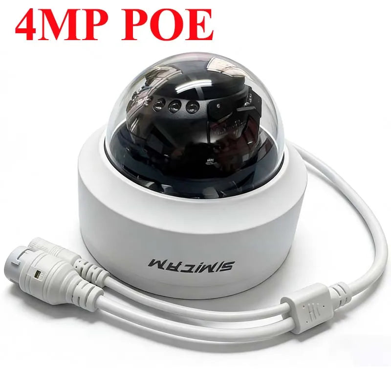 4K Video Surveillance Camera POE Doms Dome IP Onvif Audio 48V POE/DC 12V 4MP/5MP/8MP Night Vision CCTV Security Camera For NVR