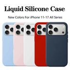 Liquid Silicone Phone Case For iPhone 17 16 ProMax 14 12 13 15 Pro Case for iPhone 17 16 13 Pro Max 11 Shockproof With Box Cover
