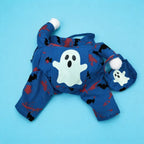 Halloween Dog Clothes Pet Costume Funny Cosplay Outfit with Fluorescent Ghost Cute Dog Cat Dress Up Festive Party Apparel Set