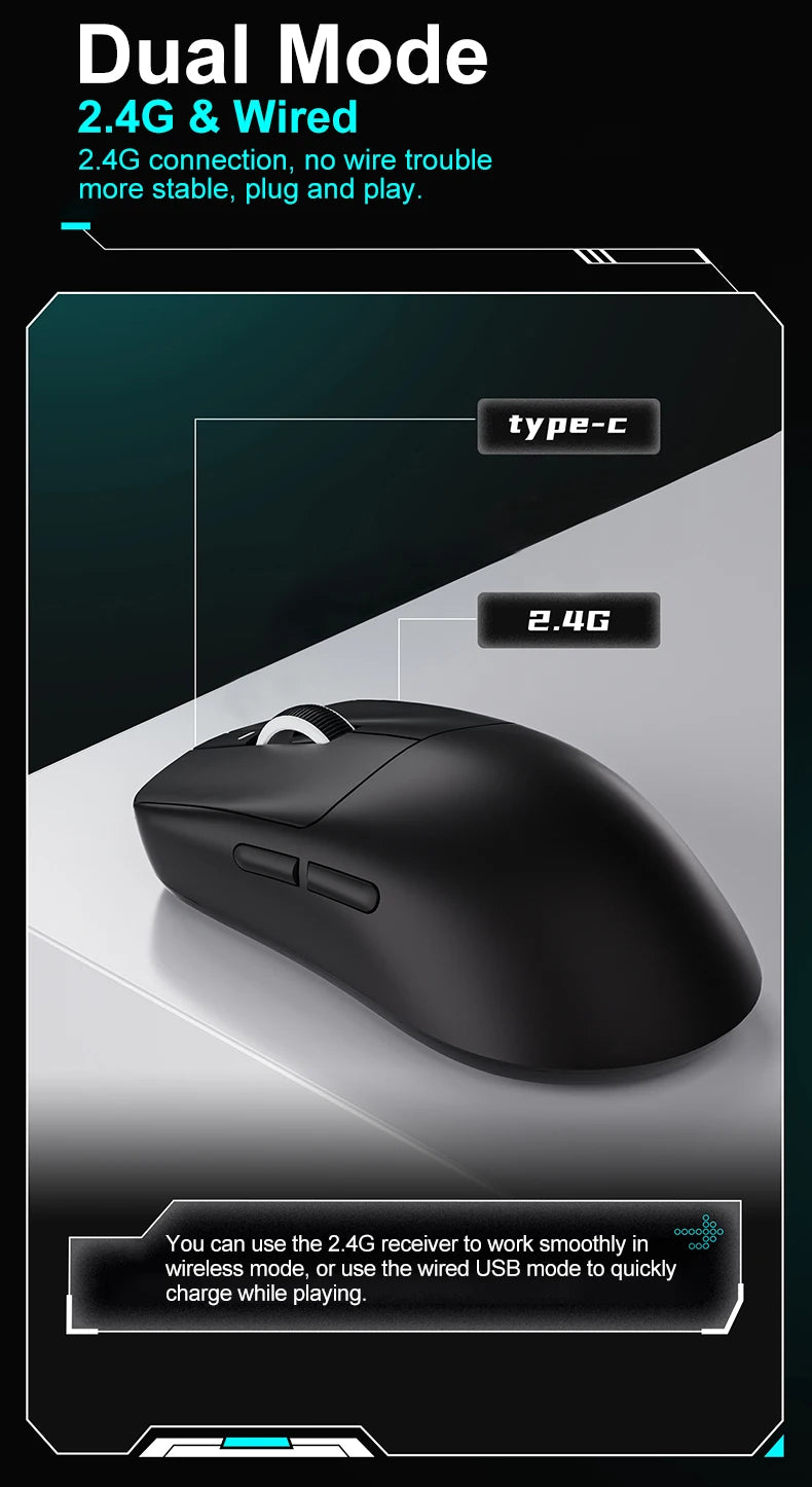 ATK VXE Dragonfly R1 Pro MAX Esports Wireless Gaming Mouse Rechargeable PAW3395 R1 Pro  Lightweight Custom FPS Mouse For CSGO