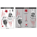 Halloween Mall Window Ghostly Horror Stickers Holiday Party Decoration Blood Fingerprints Electrostatic Stickers Room Decor
