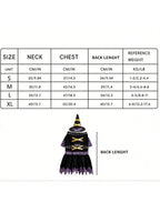 Halloween Pet Witch Costume with Hat Dog Cat Witch Dress Puppy Kitten Cosplay Outfit Holiday Party Fancy Dress