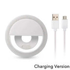 1 USB-Ladekabel LED Selfie-Ringlicht Einstellbare Helligkeit Handy-Kamera-Fülllicht für iPhone Samsung Xiaomi Huawei