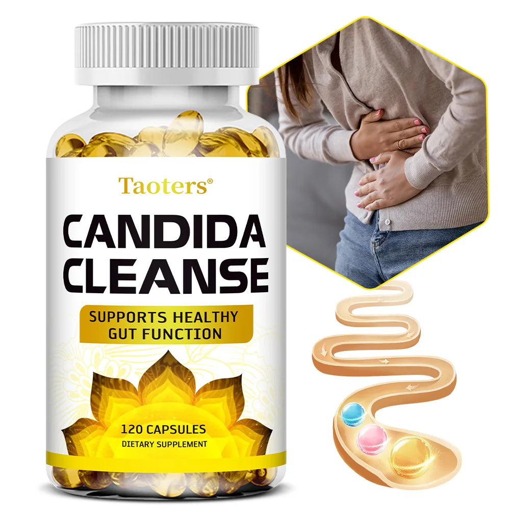 Candida Cleanse - Liver Cleansing, Detoxifying, Supports Intestinal Health, Cleansing Colon, Boosting Energy, 120 Capsules