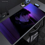 Anime Girl Purple Cute Mouse Pad XXL Laptop Gamer Cabinet Keyboard Rug Computer Kawaii Desk Mat Non-slip Large Mousepad 90x40cm