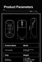 ATK VXE Dragonfly R1 Pro MAX Wireless Gaming Mouse PAW3395 R1 SE Plus Custom Esports FPS Mouse Rechargeable Lightweight Mice