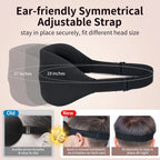 Sleep Mask for Back and Side Sleeper, Block Out Light, Zero Pressure Breathable Travel Eye Cover Black With Sleep Ear Plug