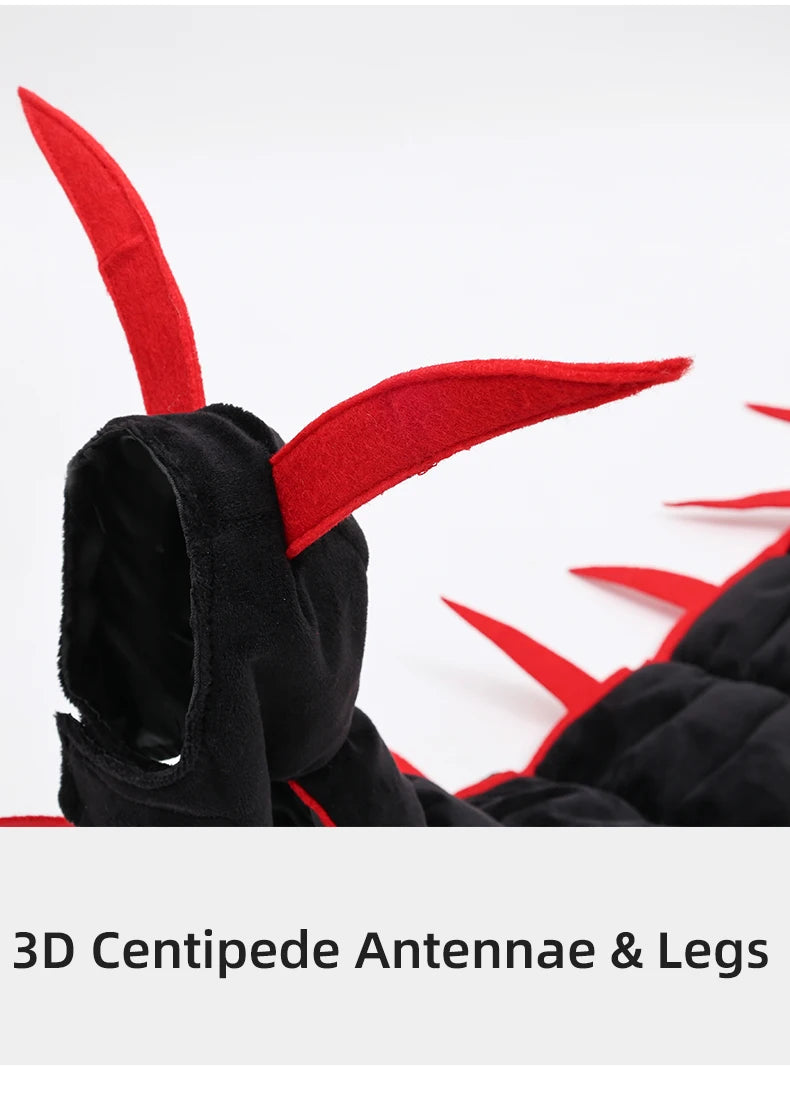 Halloween Costume for Cats Realistic Centipede Small Pets Costume Funny Pet Dress-Up Outfit Cute Cat Costume for Party & Holiday