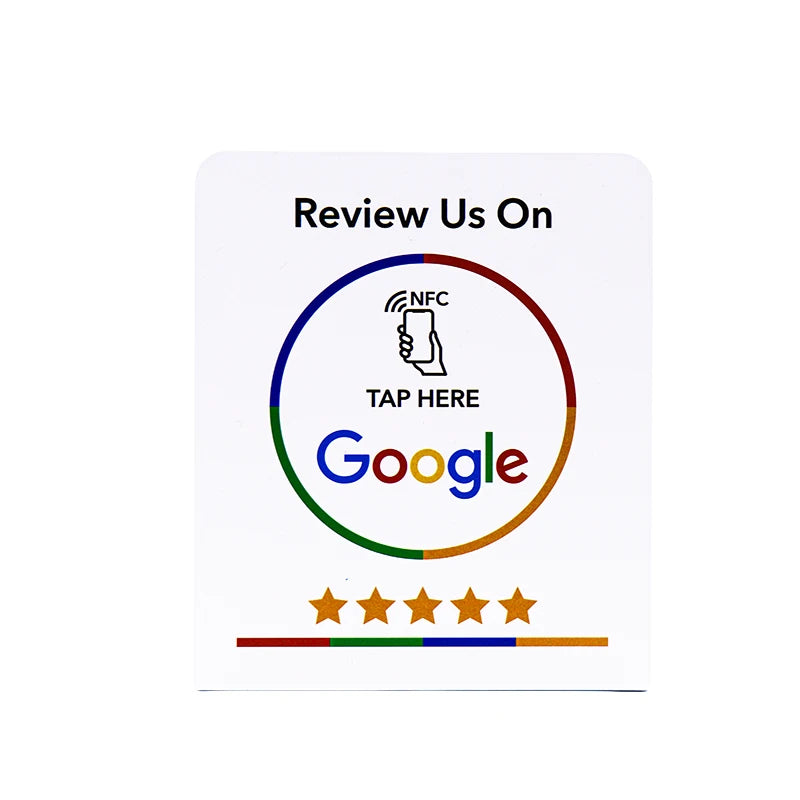 N-tag 215 Crad for Google Review NFC station table NFC 13.56Mhz programmable Reviews display bending card