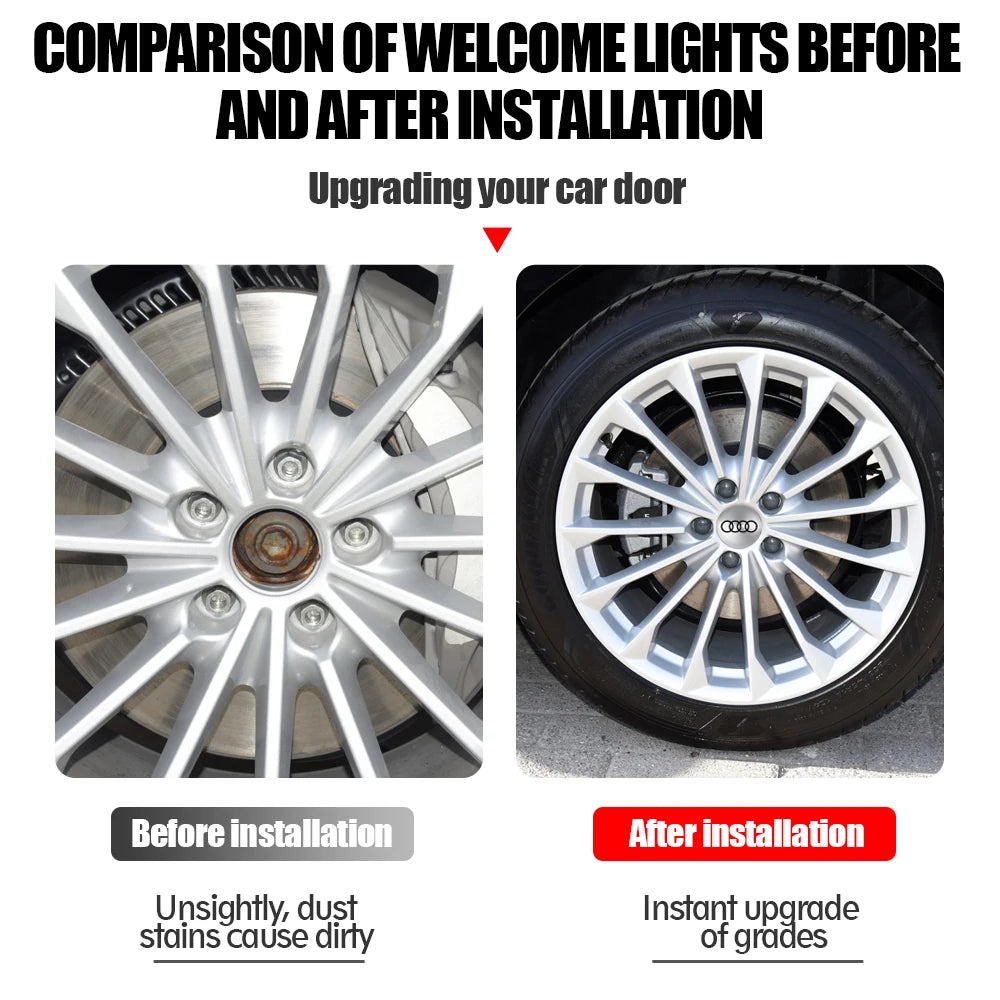 56/60/65MM Car Wheel Hub Caps Auto Emblem Tyre Center Covers Accessories For Audi A1 A2 A3 A4 A5 A6 A7 A8 Quyttro Sline RS Q2 Q3