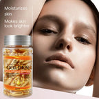 80 Capsules of Facial Anti-Wrinkle Serum, Rich in Vitamins C, E, and Squalane, Moisturizes and Nourishes the Skin, Making It Smooth and Delicate, Packaged in Capsule Form, Hygienic and Portable