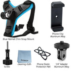 Motorcycle Helmet Chin Strap Mount for GoPro Hero 13 12 11 10 9 8 DJI Osmo Insta360 SJCAM SJ4000 AKASO Action Camera Accessories