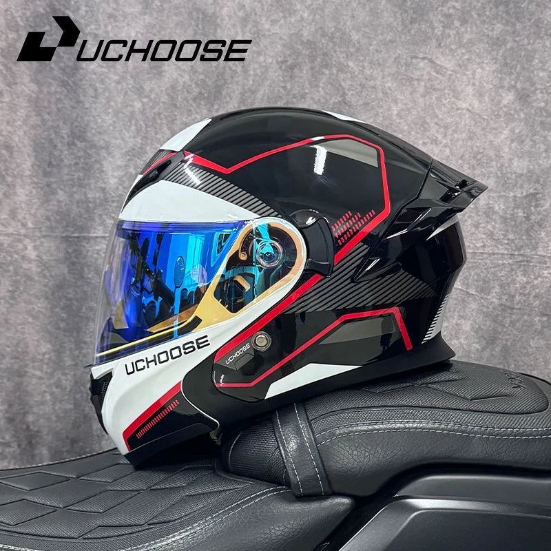 High Quality DOT Motorcycle Helmet Four Seasons Motocross Racing Modular Flip Up Casco Moto Men Women Off Road Helmet Unmasked