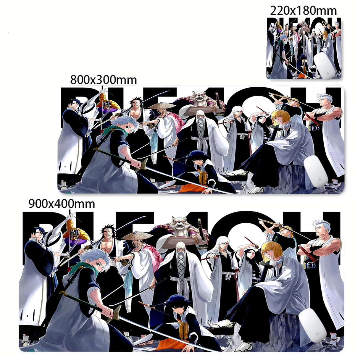 Bleach Kurosaki Ichigo Anime Mouse Pad Pc Gamer Accessories Desk Mats Rubber Carpet Mousepad Office Table Pads Gaming Mouse Mats