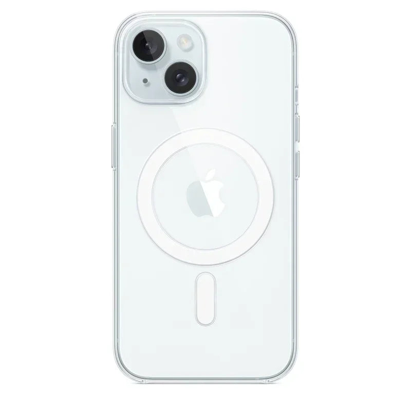 Original Magnetic Clear Case for iPhone 18 17 16 15 14 13 12 11 Pro Max 12 13 mini Funda for Magsafe Silicone Transparent Cover