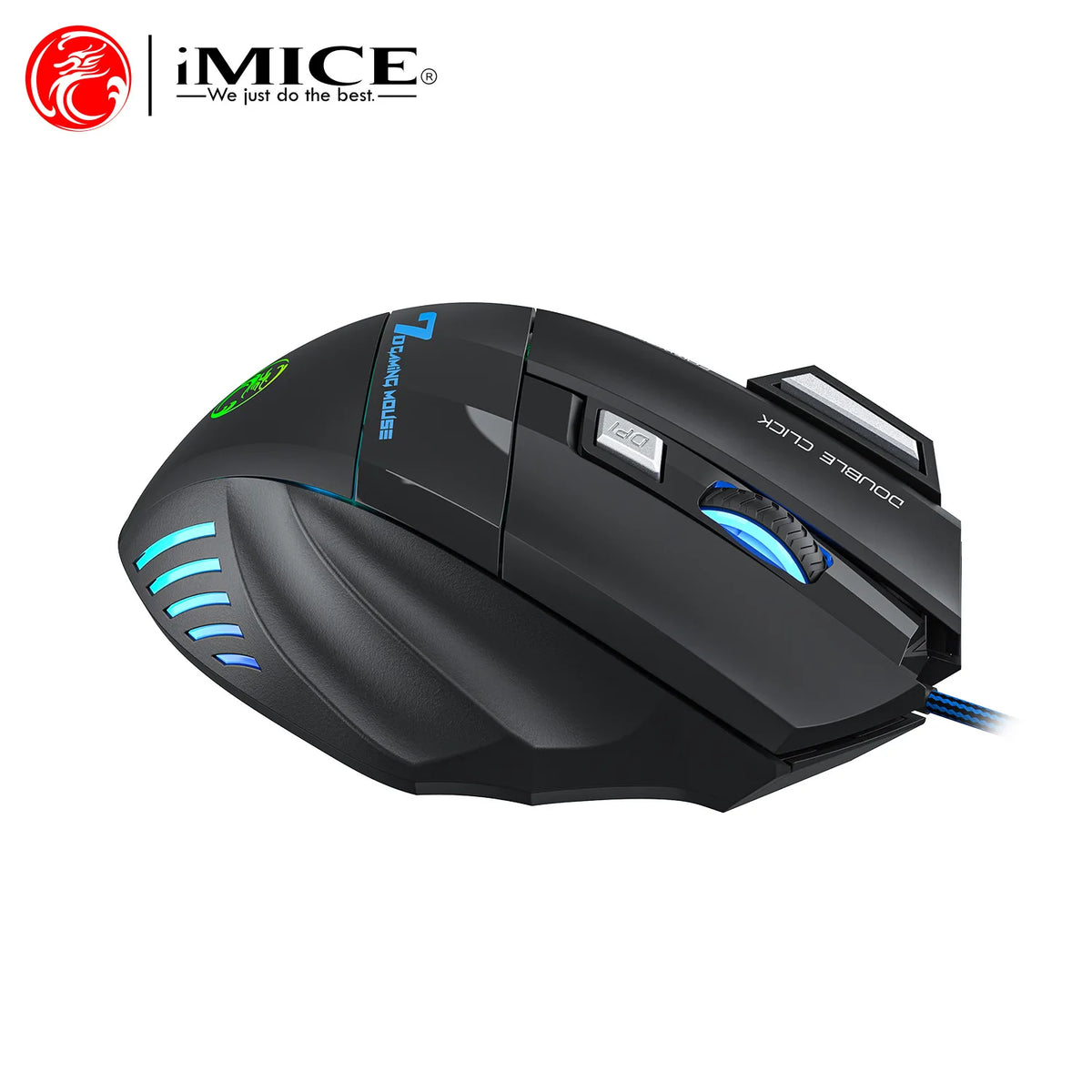 4-Keys Gaming Wired Optical Mouse RGB Backlit 3200DPI Adjustable Ergonomic Design Gamer Mouse For PC Computer Laptop Tablet