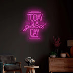 Today Is a Good Day LED Neon Sign Customizable Wall Decor Personalised Motivational Neon Light for Home Office