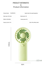 MEET SUN Portable Fan, Creative Compact Pocket Handheld Fan, Lightweight Mini Fan (AAA Batteries Not Included)