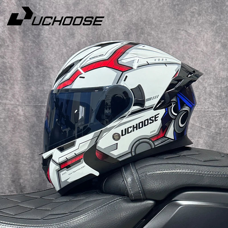 High Quality DOT Motorcycle Helmet Four Seasons Motocross Racing Modular Flip Up Casco Moto Men Women Off Road Helmet Unmasked